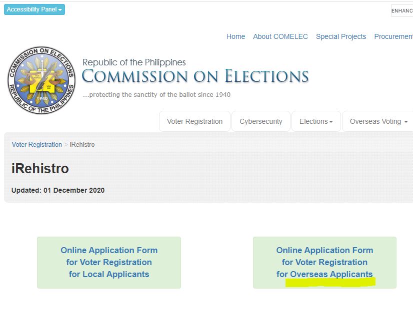 Overseas Voter Registration Philippines